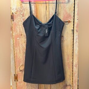 Lulu's Elegant Black Little Black Dress, size large, fully lined NWT